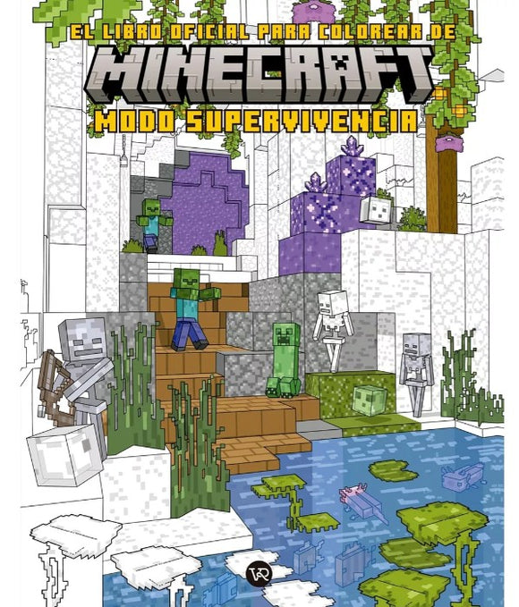 El libro oficial para colorear de Minecraft Modo Supervivencia